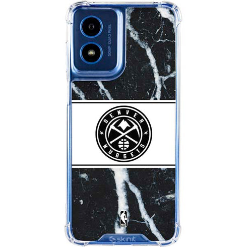 NBA Denver Nuggets Marble Moto G 5G (2024) Clear Case